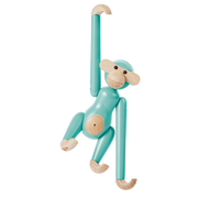 Kay Bojesen Monkey, Mini, Painted Beech (Turquoise), view 3