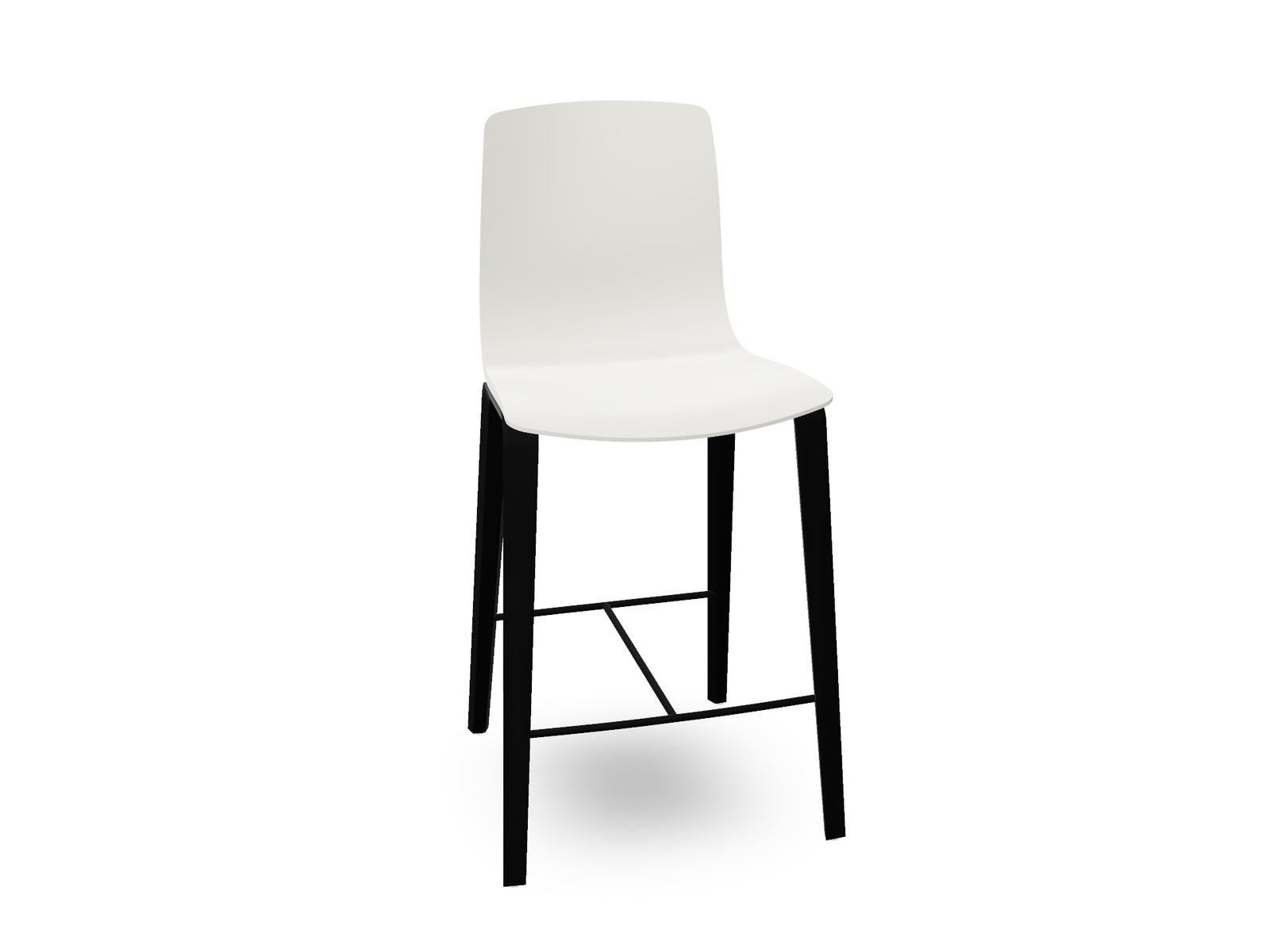 Aava 02-4 Wood Legs Polypropylene Counter & Bar Stool