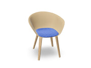 Duna 02 Wood Leg Chair With Seat Cushion Chairs Arper 