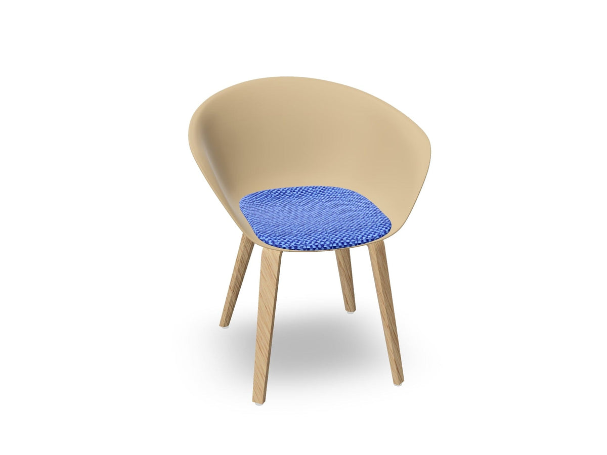 Duna 02 Wood Leg Chair With Seat Cushion Chairs Arper 