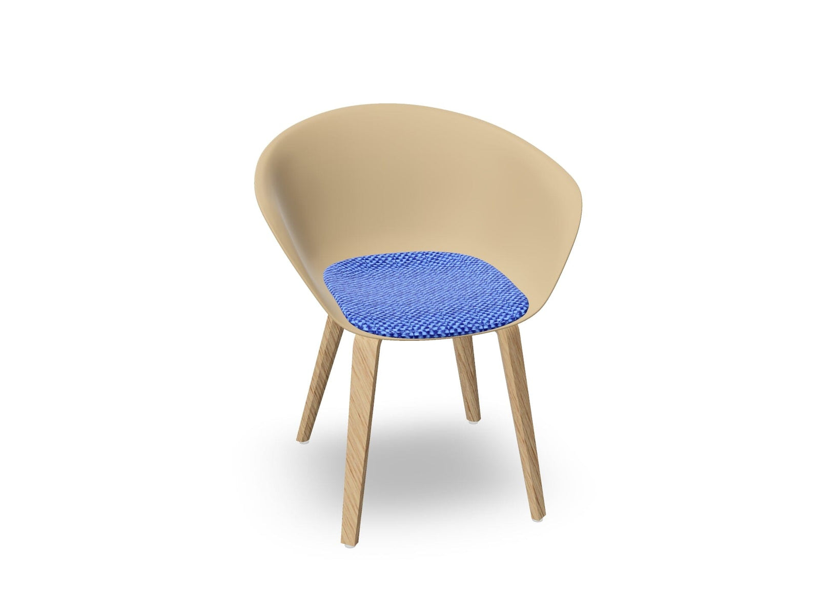 Duna 02 Wood Leg Chair With Seat Cushion Chairs Arper 