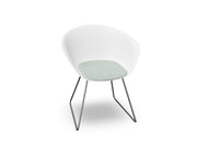 Duna 02 Sled Base Chair With Seat Cushion Chairs Arper 