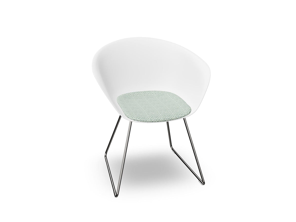 Duna 02 Sled Base Chair With Seat Cushion Chairs Arper 