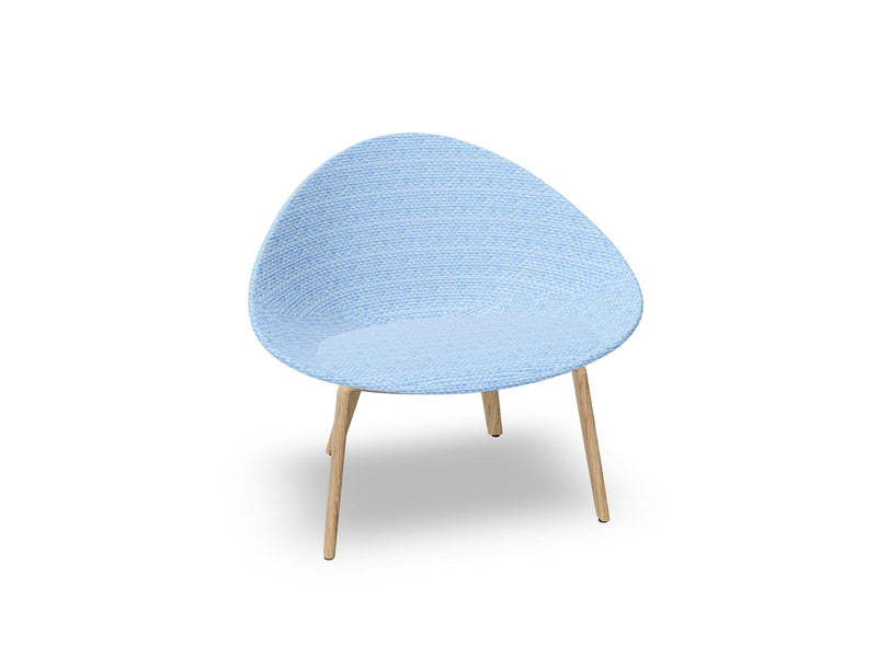 Adell 4 Leg Wood Lounge Chair With Fully Upholstered lounge chair Arper 