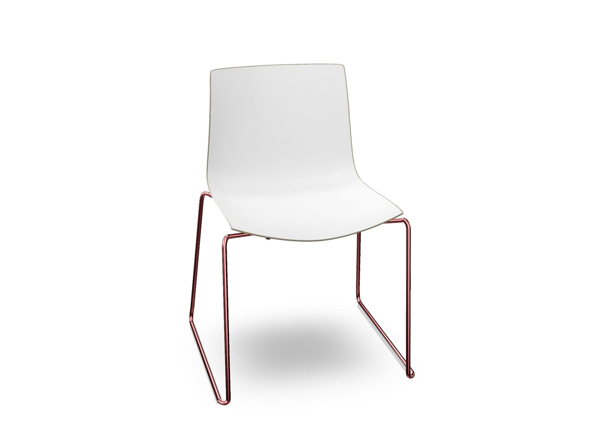 Catifa 46 Polypropylene Bi-Color Sled Base Chair Side/Dining Arper 