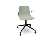 Aava 02 Fixed Trestle Base Chair With Fully Upholstered Chairs Arper 