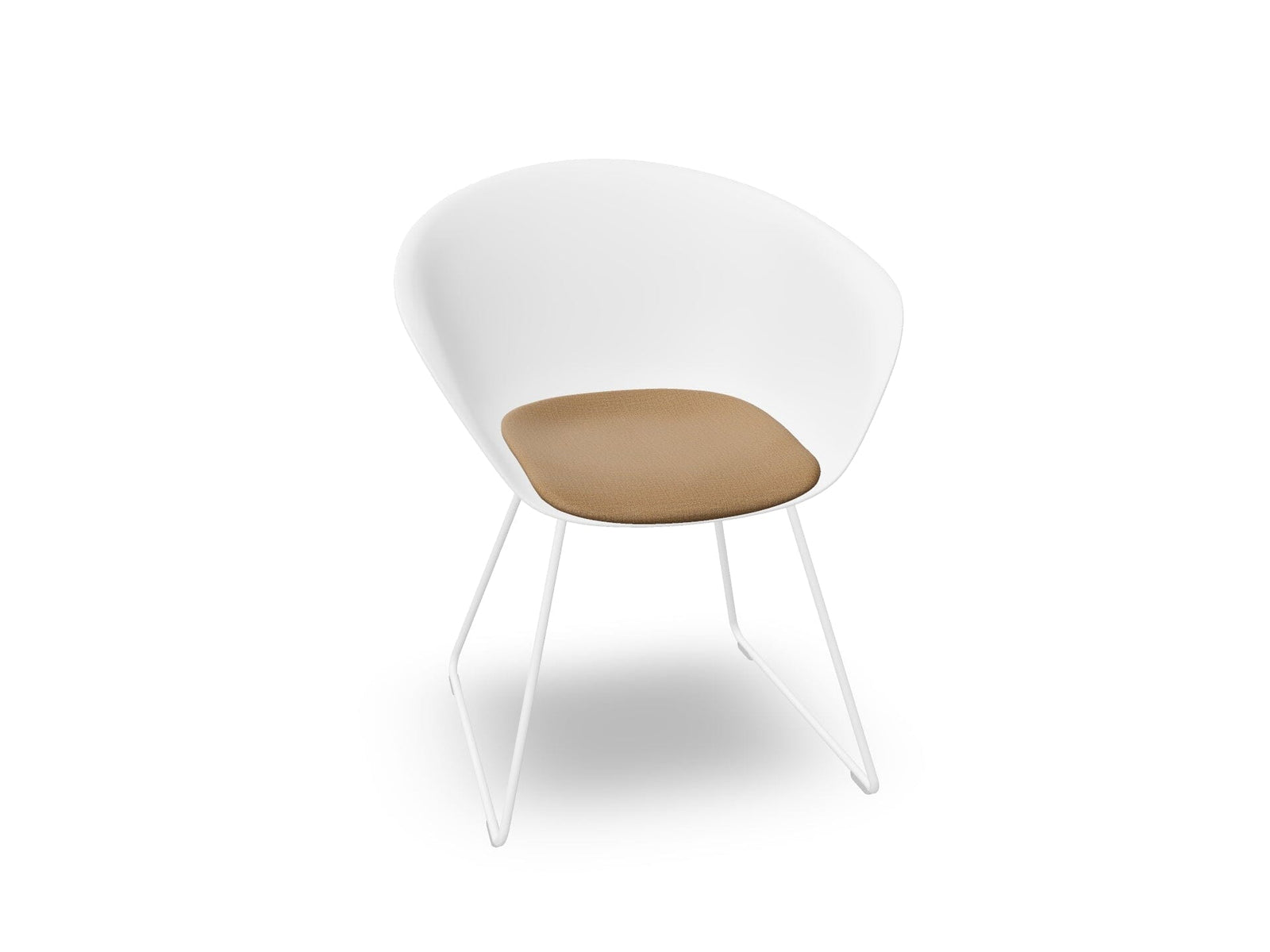 Duna 02 Sled Base Chair With Seat Cushion Chairs Arper 