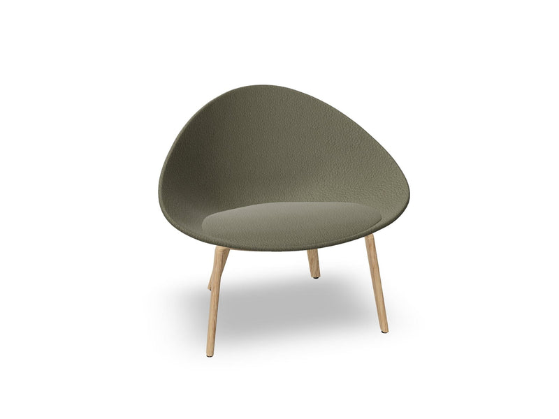 Adell 4 Leg Wood Lounge Chair With Fully Upholstered lounge chair Arper 