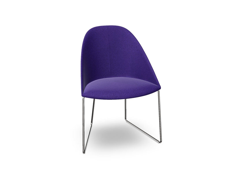 Cila Fully Upholstered Chair With Sled Base Chairs Arper 