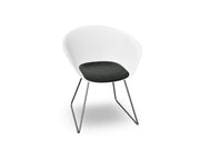 Duna 02 Sled Base Chair With Seat Cushion Chairs Arper 
