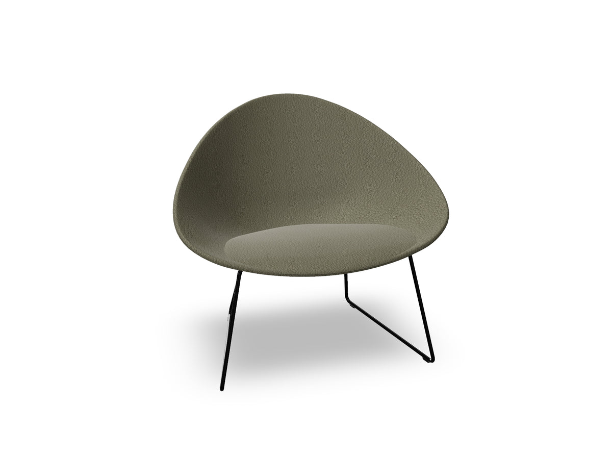 Adell Sled Base Lounge Chair With Fully Upholstered