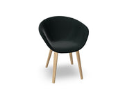 Duna 02 Wood Leg Chair With Front Upholstery Chairs Arper 