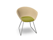 Duna 02 Sled Base Chair With Seat Cushion Chairs Arper 