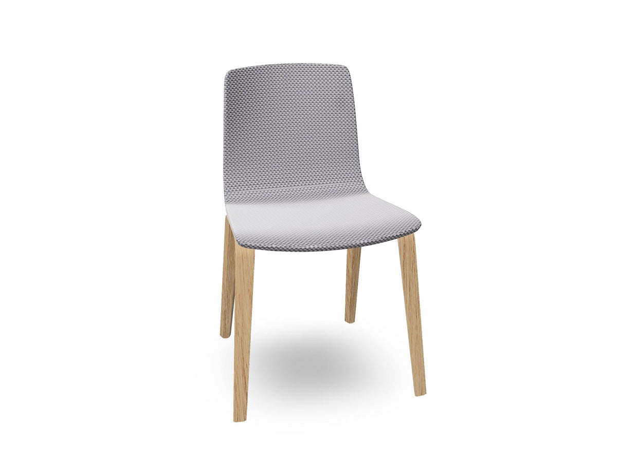 Aava 02-4 Wood Legs Chair With Fully Upholstered Chairs Arper 