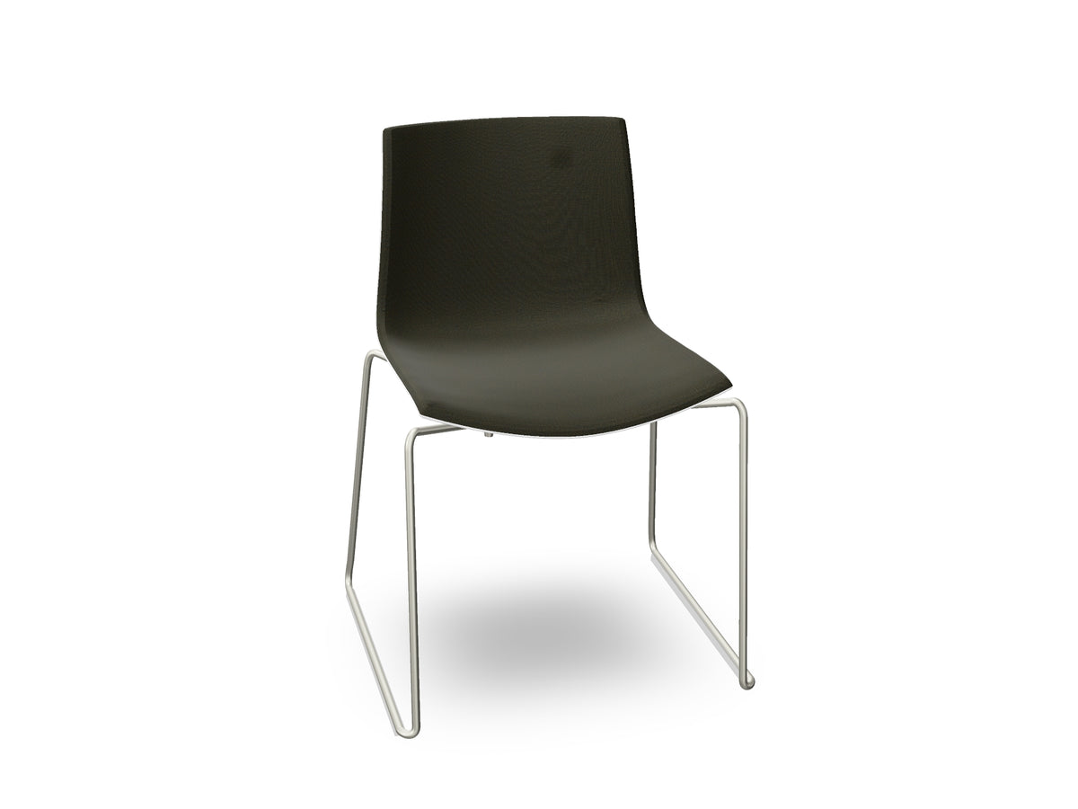 Catifa 46 Sled Base Polypropylene with Front-Face Upholstery