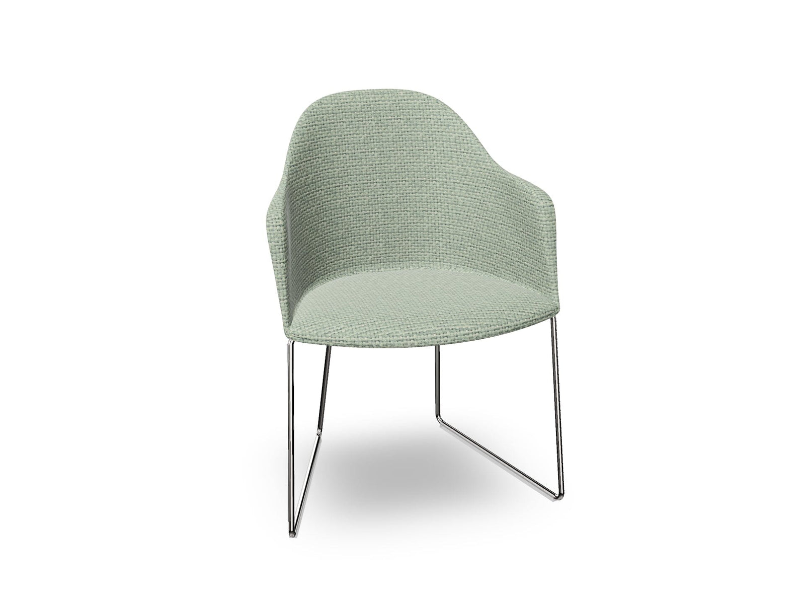 Cila Fully Upholstered Armchair With Sled Base Chairs Arper 