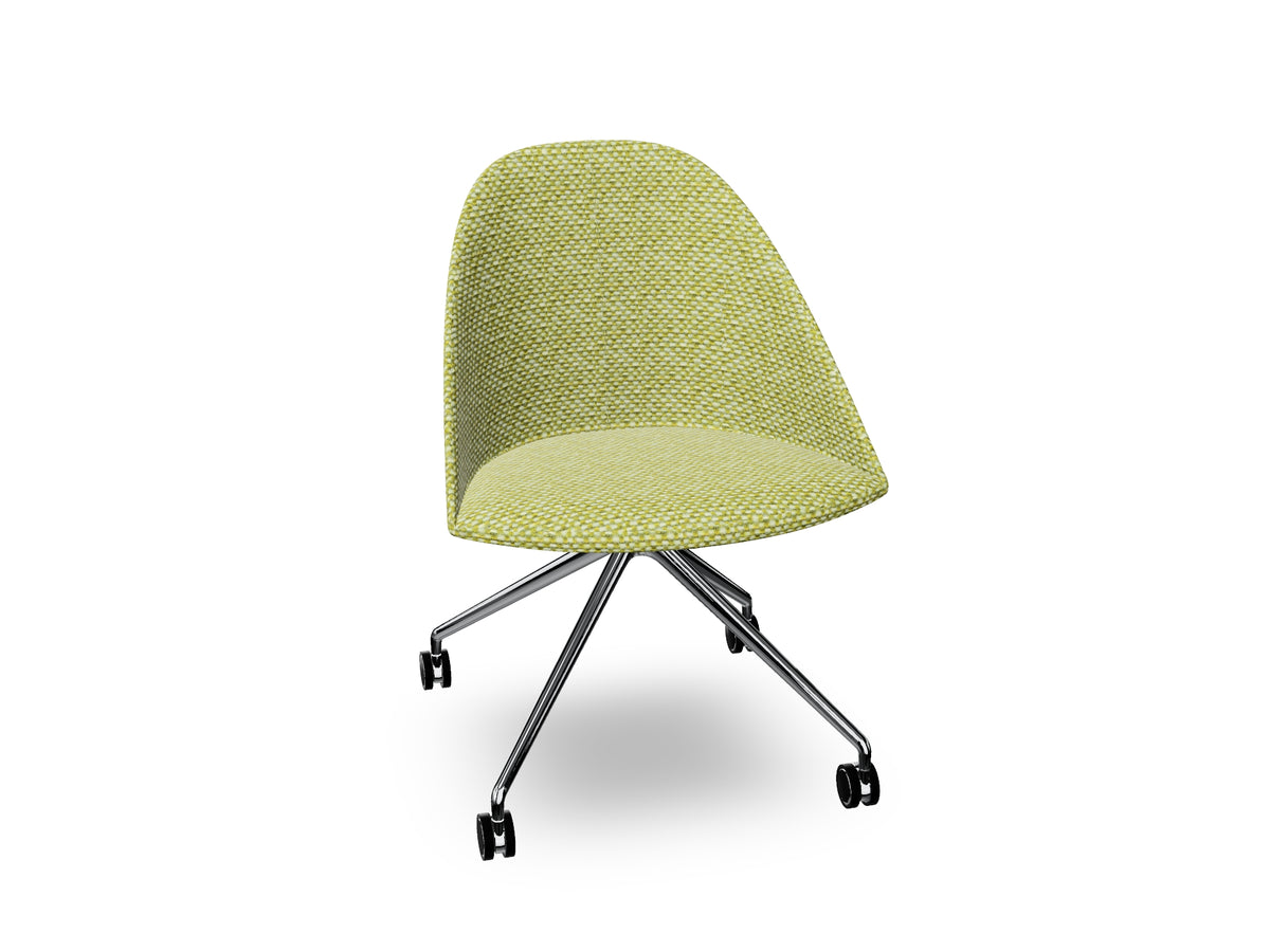 Cila Fully Upholtered Chair With Fixed Trestle Base