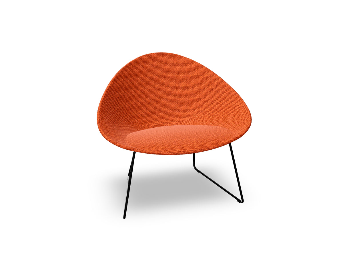 Adell Sled Base Lounge Chair With Fully Upholstered