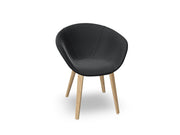 Duna 02 Wood Leg Chair With Full Upholstery Chairs Arper 