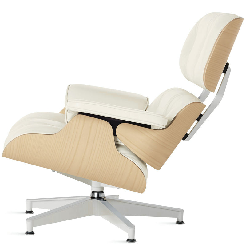 Eames Lounge Chair in White Ash