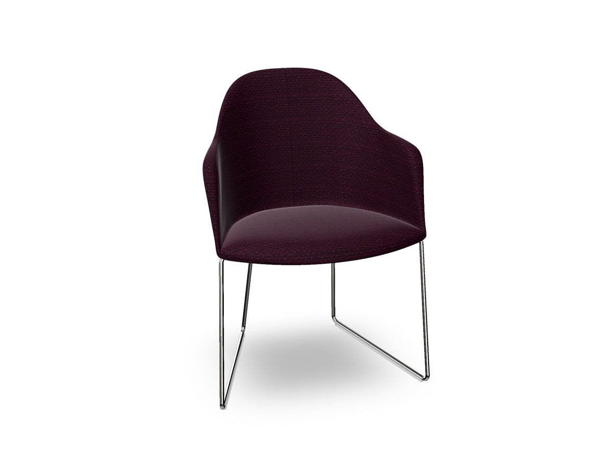 Cila Fully Upholstered Armchair With Sled Base Chairs Arper 