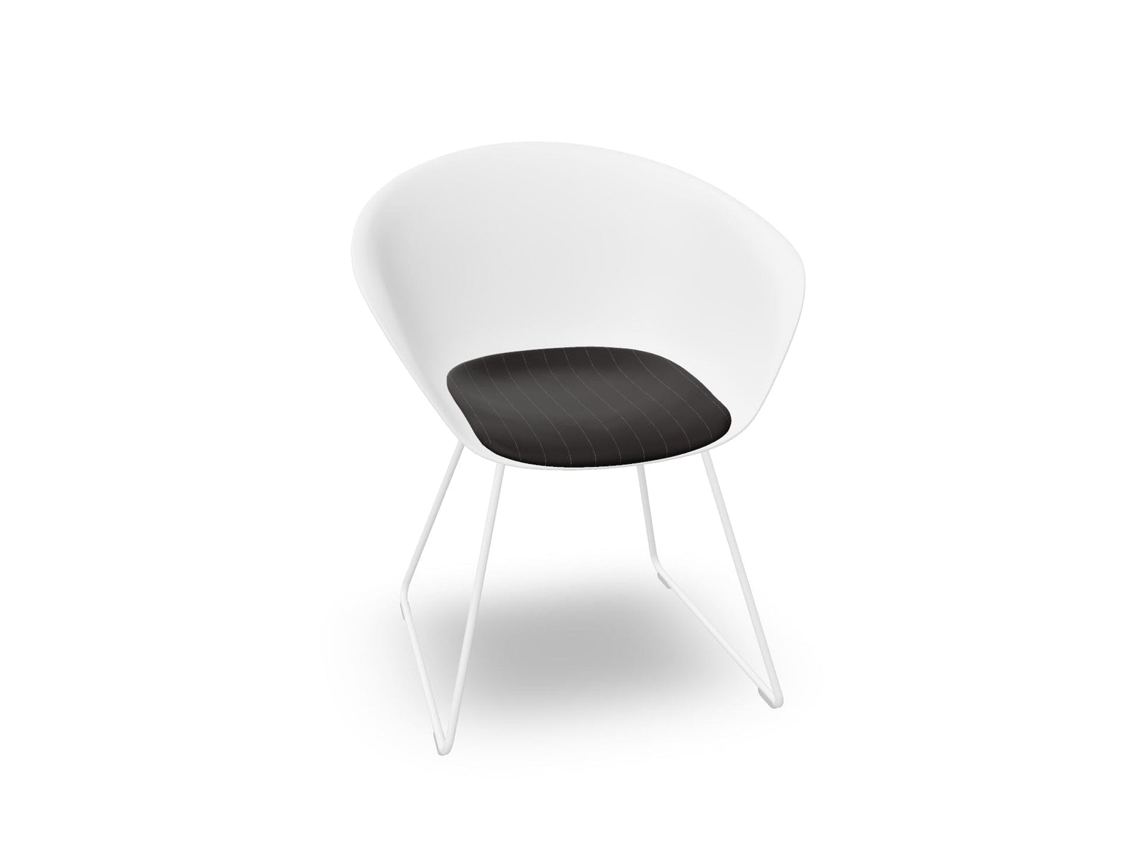 Duna 02 Sled Base Chair With Seat Cushion Chairs Arper 