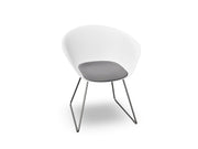 Duna 02 Sled Base Chair With Seat Cushion Chairs Arper 