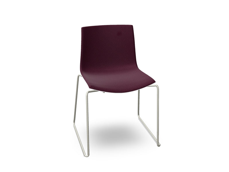 Catifa 46 Sled Base Polypropylene with Front-Face Upholstery