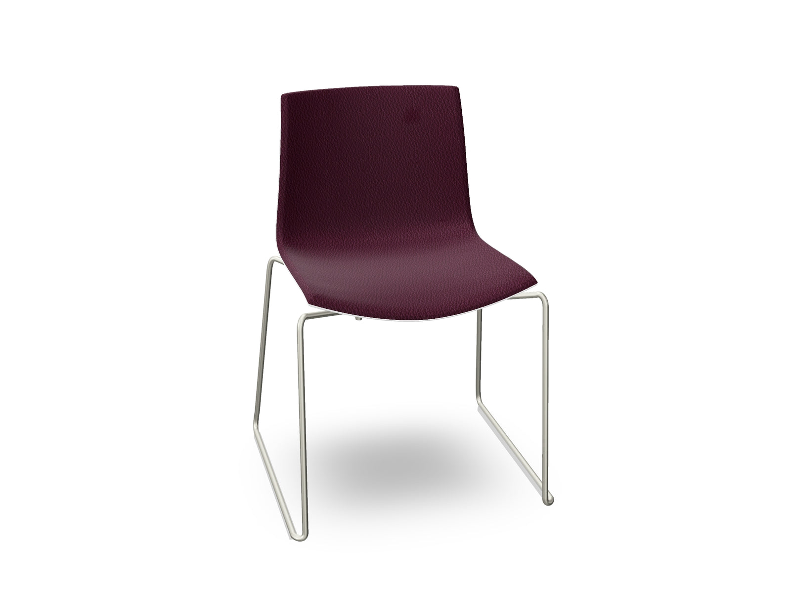 Catifa 46 Sled Base Polypropylene with Front-Face Upholstery