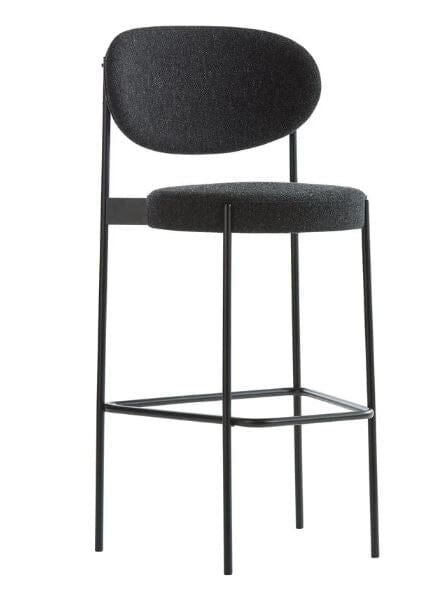 Series 430 Bar Stool (Seat Height: 29.5" or 75 cm) VerPan Base: Black - Fabric: Vidar 222 