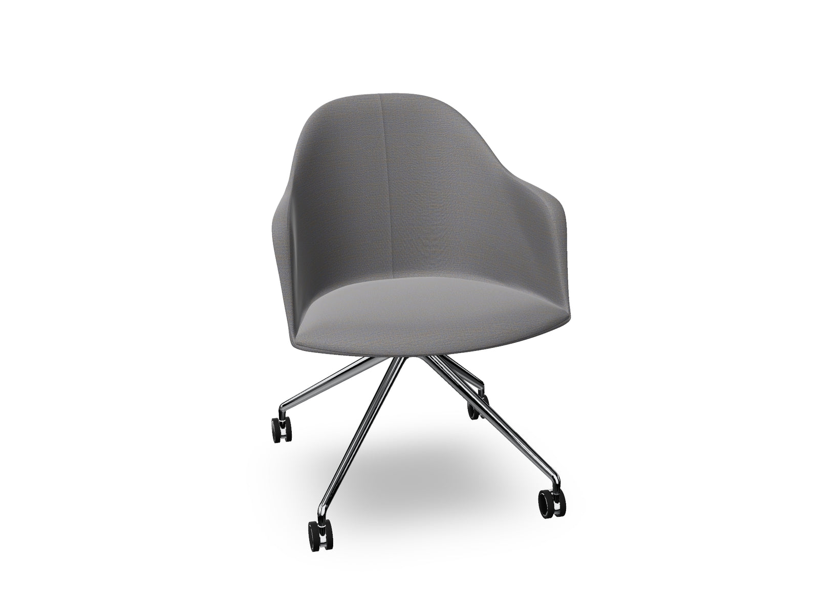Cila fully upholstered Armchair With Fixed Trestle Base