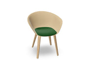 Duna 02 Wood Leg Chair With Seat Cushion Chairs Arper 