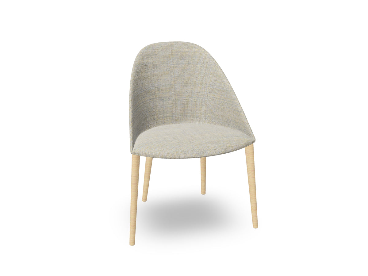 Cila Fully Upholstered Chair With Timber Oak Four-leg Base