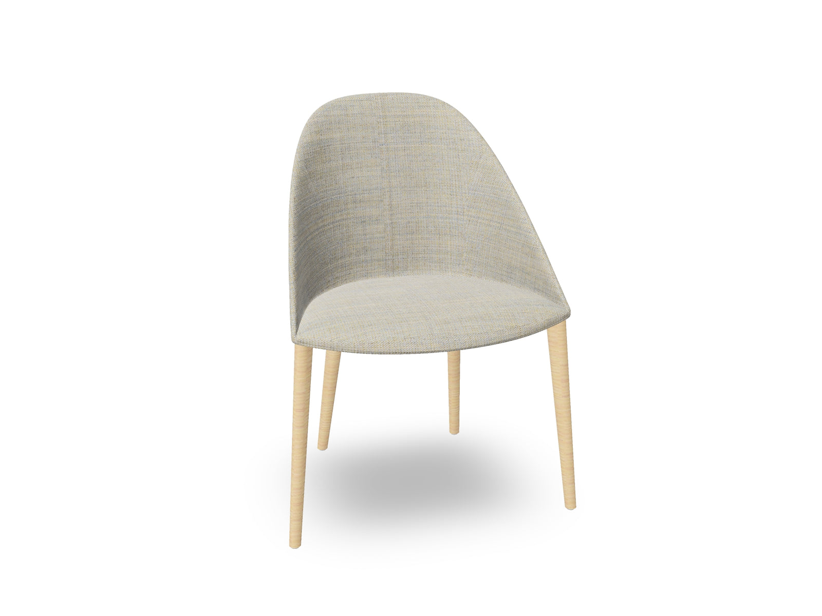 Cila Fully Upholstered Chair With Timber Oak Four-leg Base