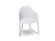 Cila Fully Upholstered Armchair With Sled Base Chairs Arper 