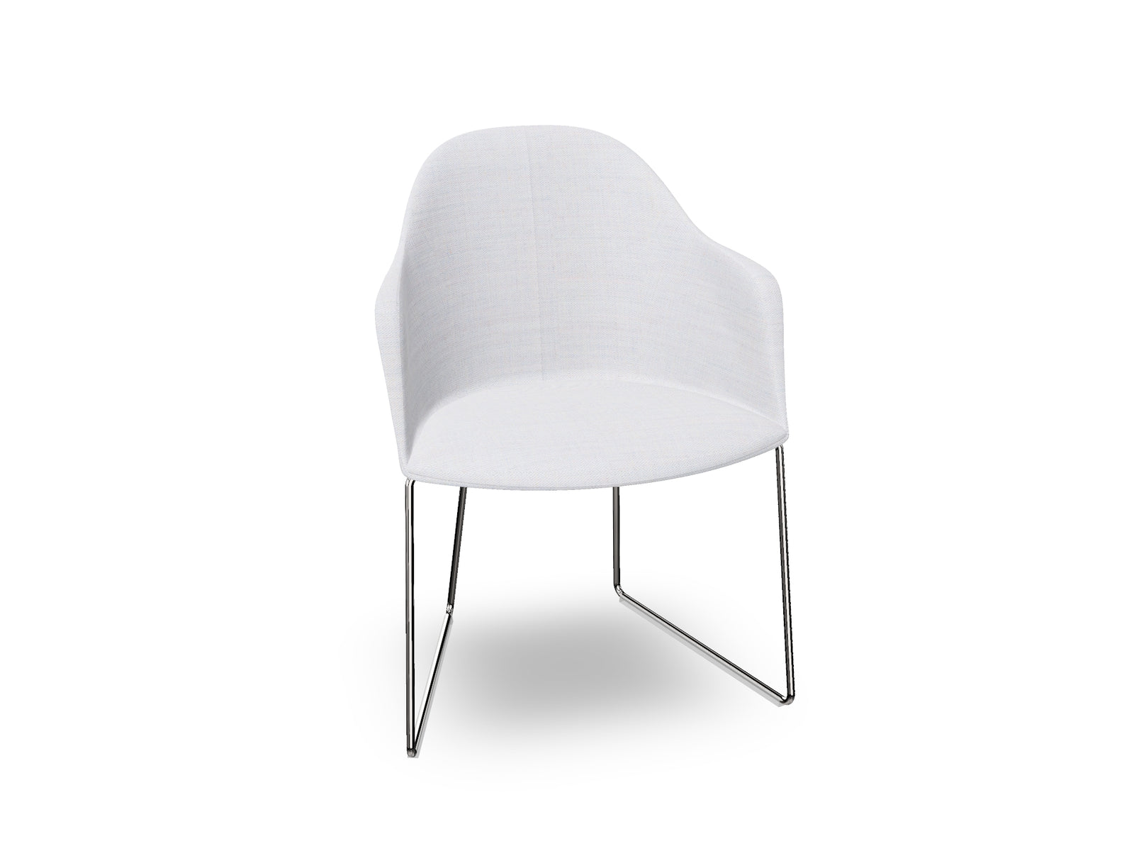 Cila Fully Upholstered Armchair With Sled Base