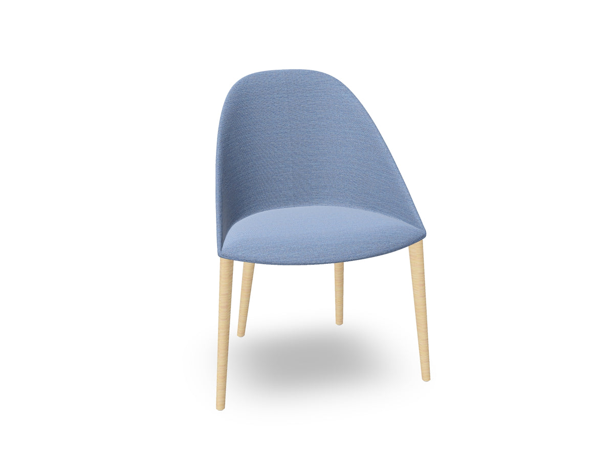 Cila Fully Upholstered Chair With Timber Oak Four-leg Base