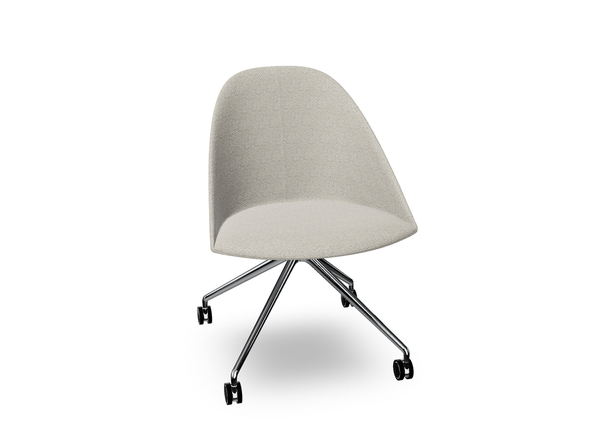 Cila Fully Upholtered Chair With Fixed Trestle Base
