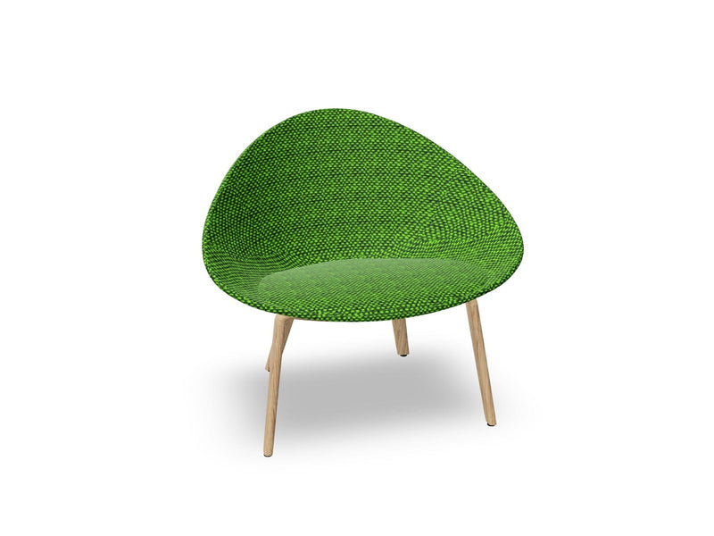 Adell 4 Leg Wood Lounge Chair With Fully Upholstered lounge chair Arper 