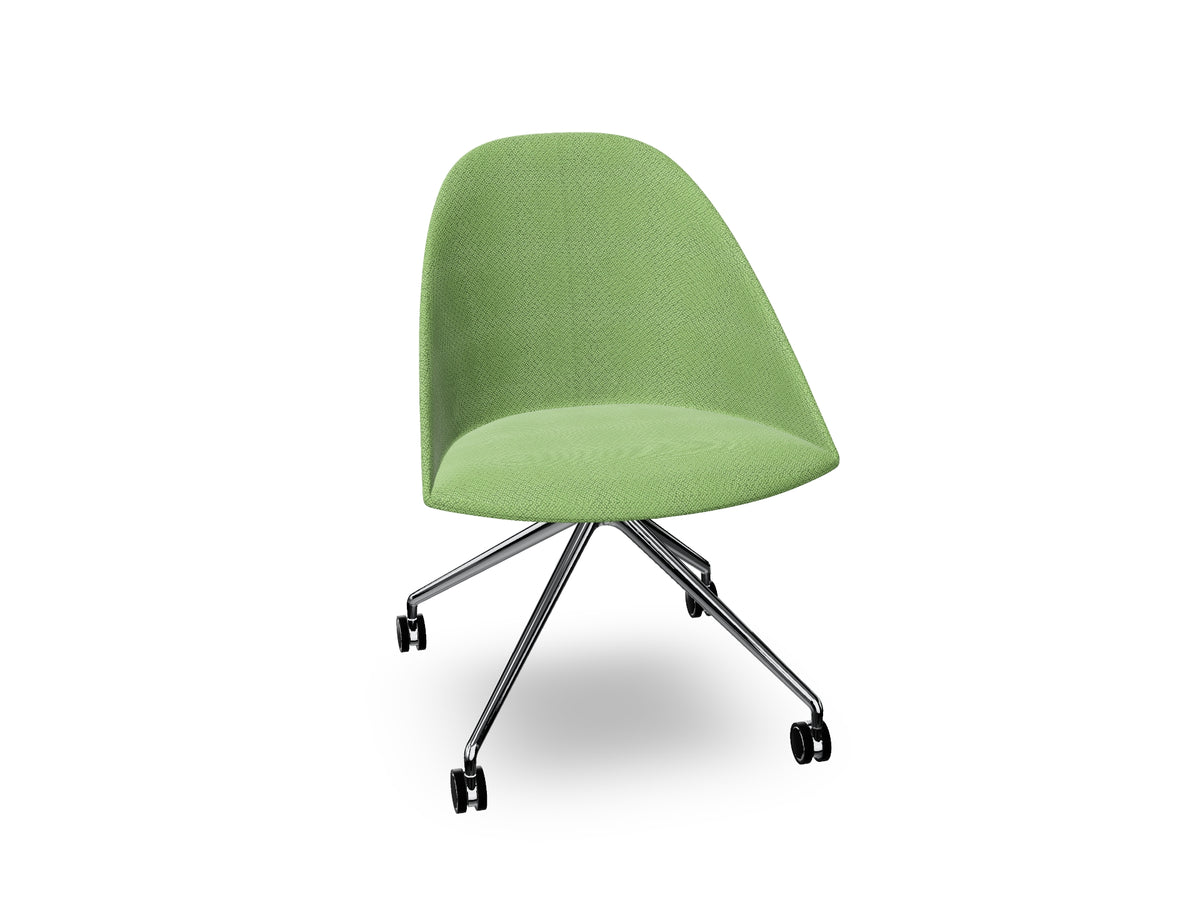 Cila Fully Upholtered Chair With Fixed Trestle Base