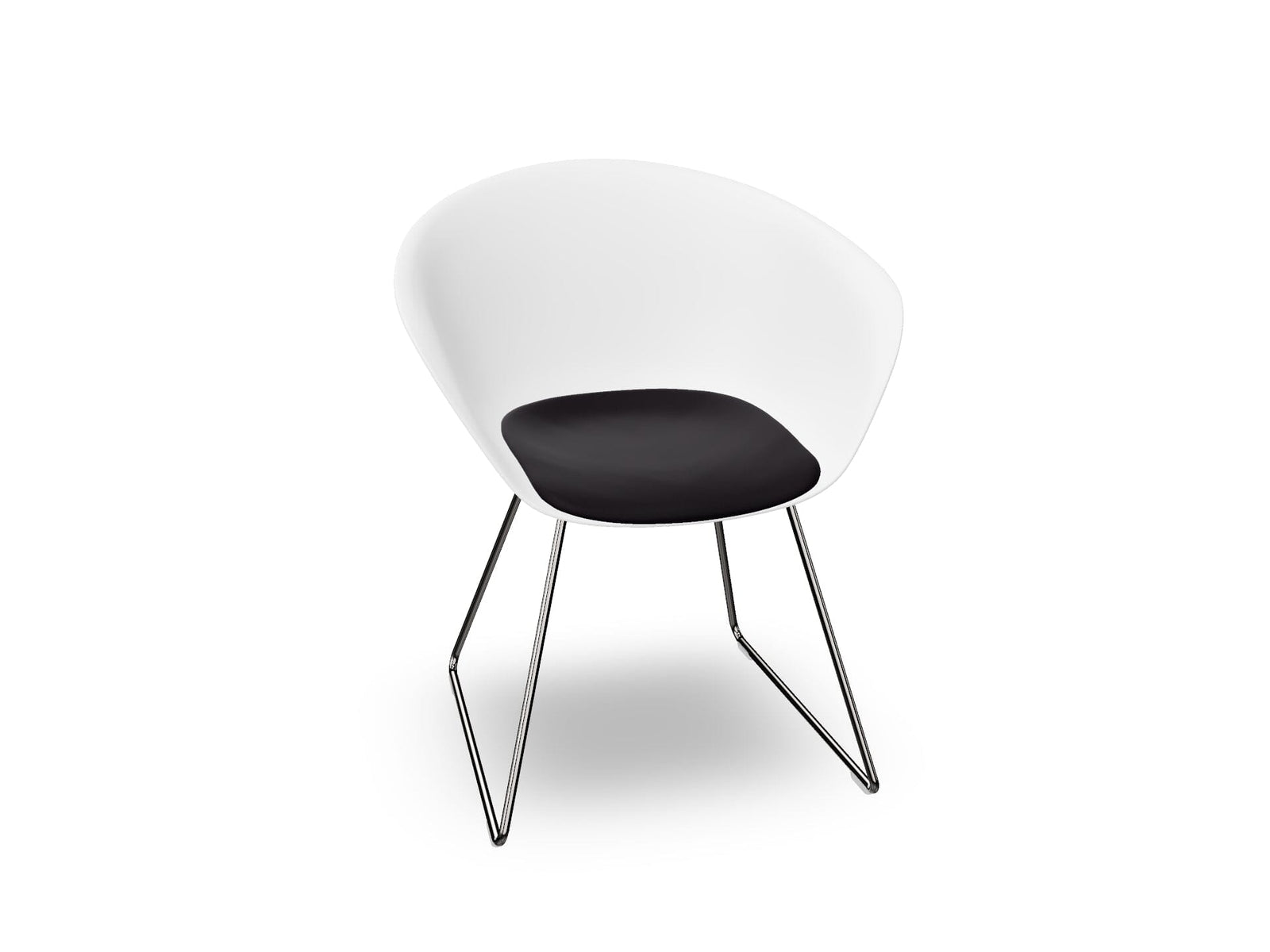 Duna 02 Sled Base Chair With Seat Cushion Chairs Arper 