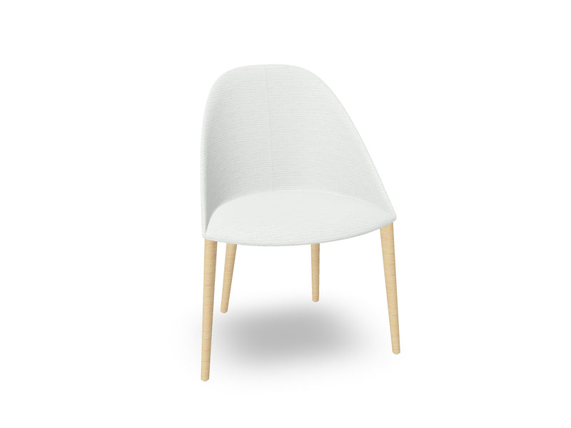 Cila Fully Upholstered Chair With Timber Oak Four-leg Base