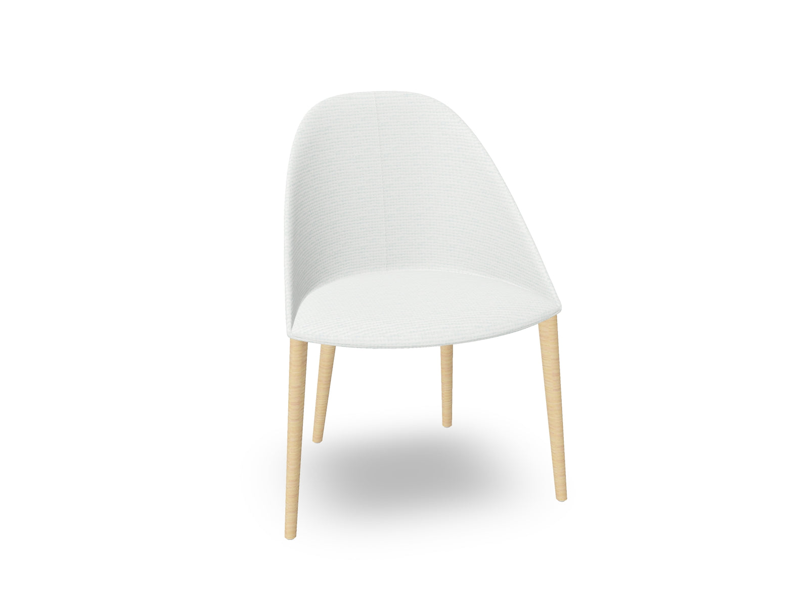 Cila Fully Upholstered Chair With Timber Oak Four-leg Base