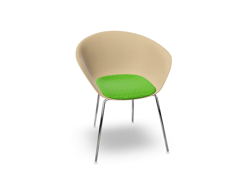 Duna 02 Four Leg Chair With Seat Cushion Chairs Arper 