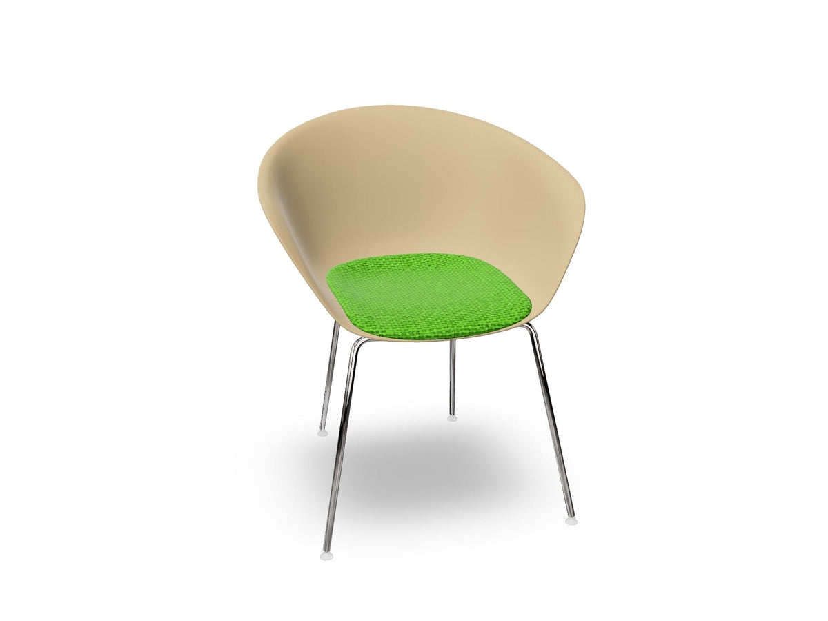 Duna 02 Four Leg Chair With Seat Cushion Chairs Arper 