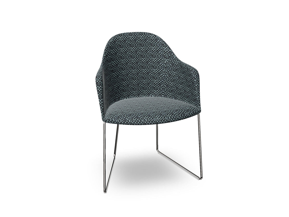 Cila Fully Upholstered Armchair With Sled Base Chairs Arper 