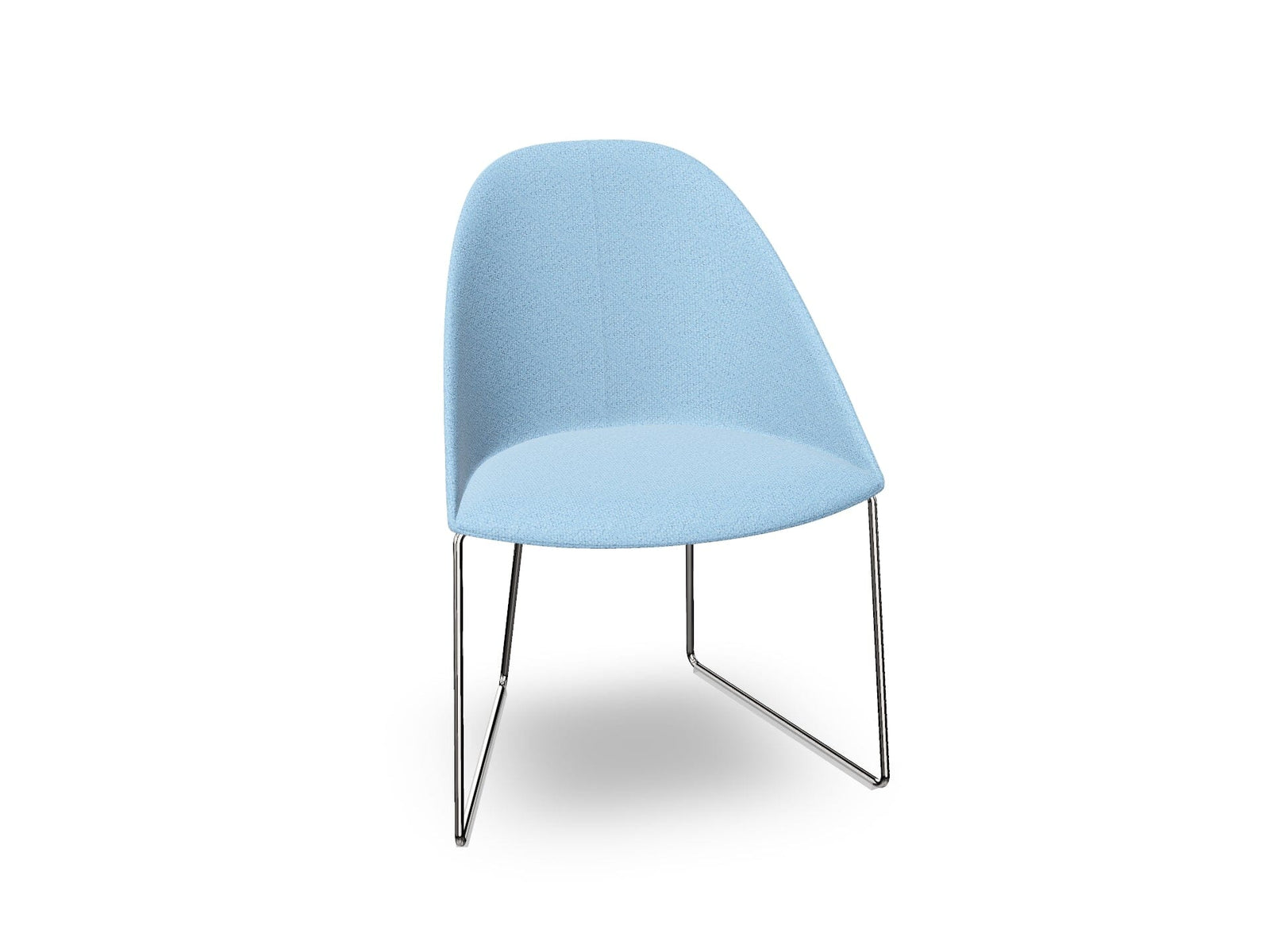Cila Fully Upholstered Chair With Sled Base Chairs Arper 