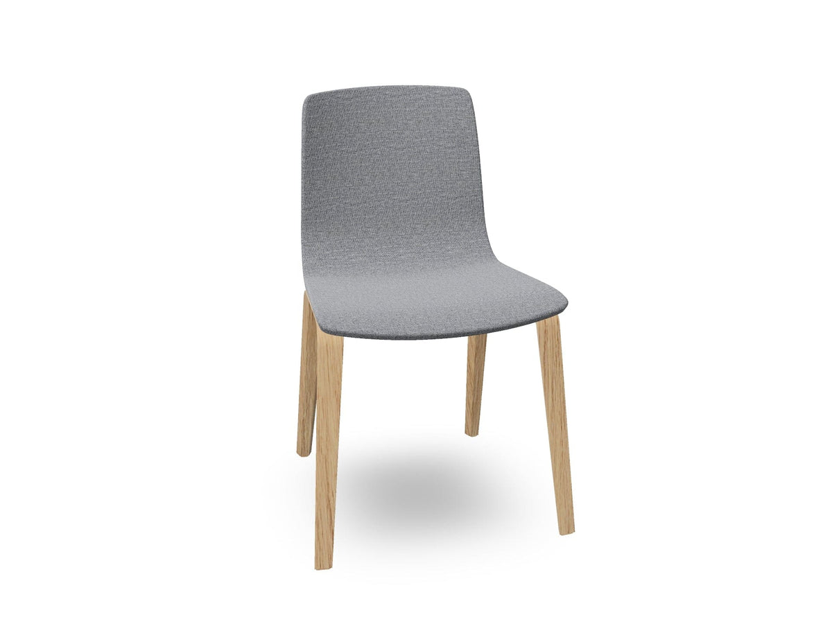 Aava 02-4 Wood Legs Chair With Fully Upholstered Chairs Arper 