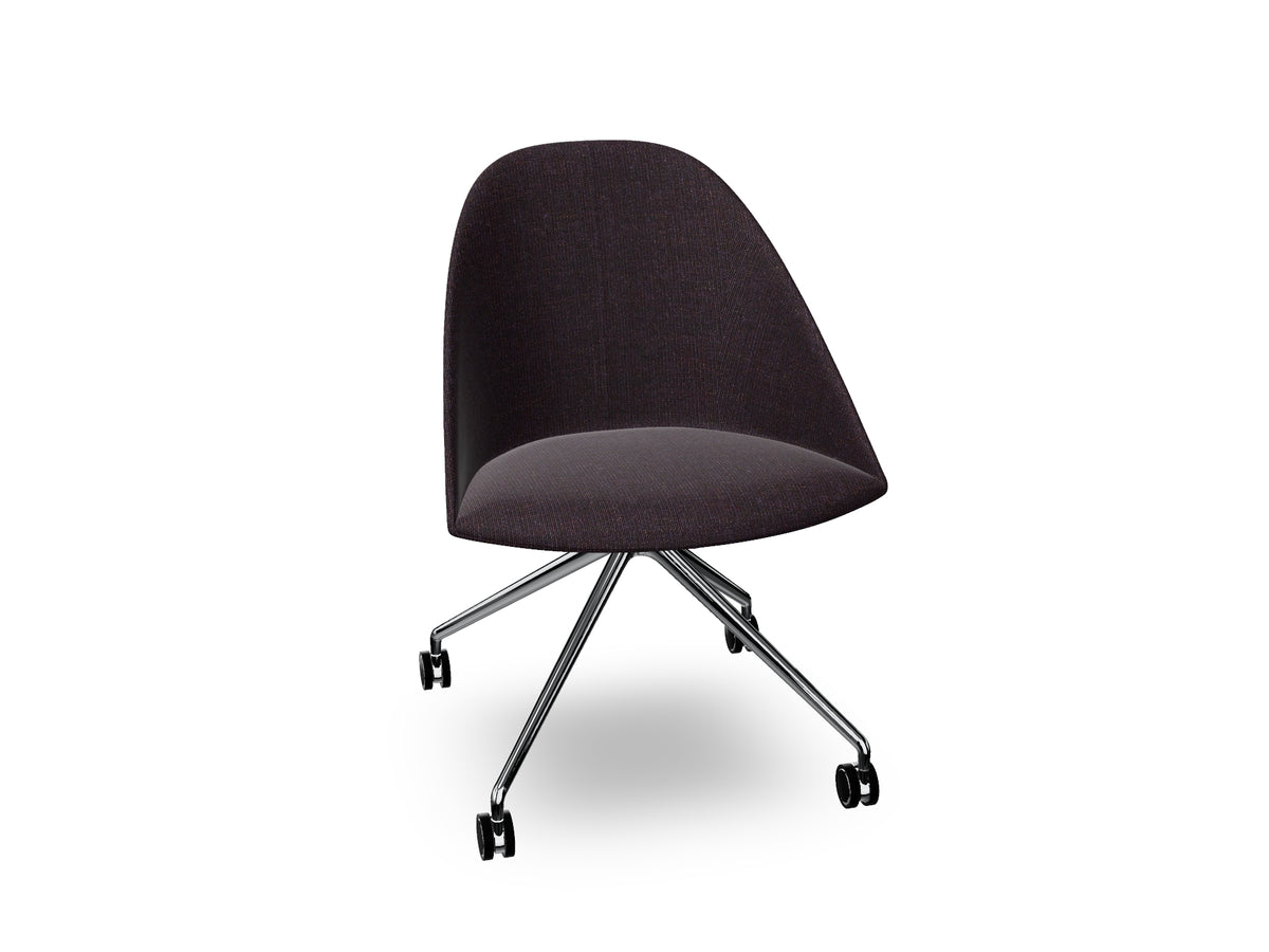 Cila Fully Upholtered Chair With Fixed Trestle Base