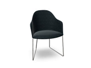 Cila Fully Upholstered Armchair With Sled Base Chairs Arper 
